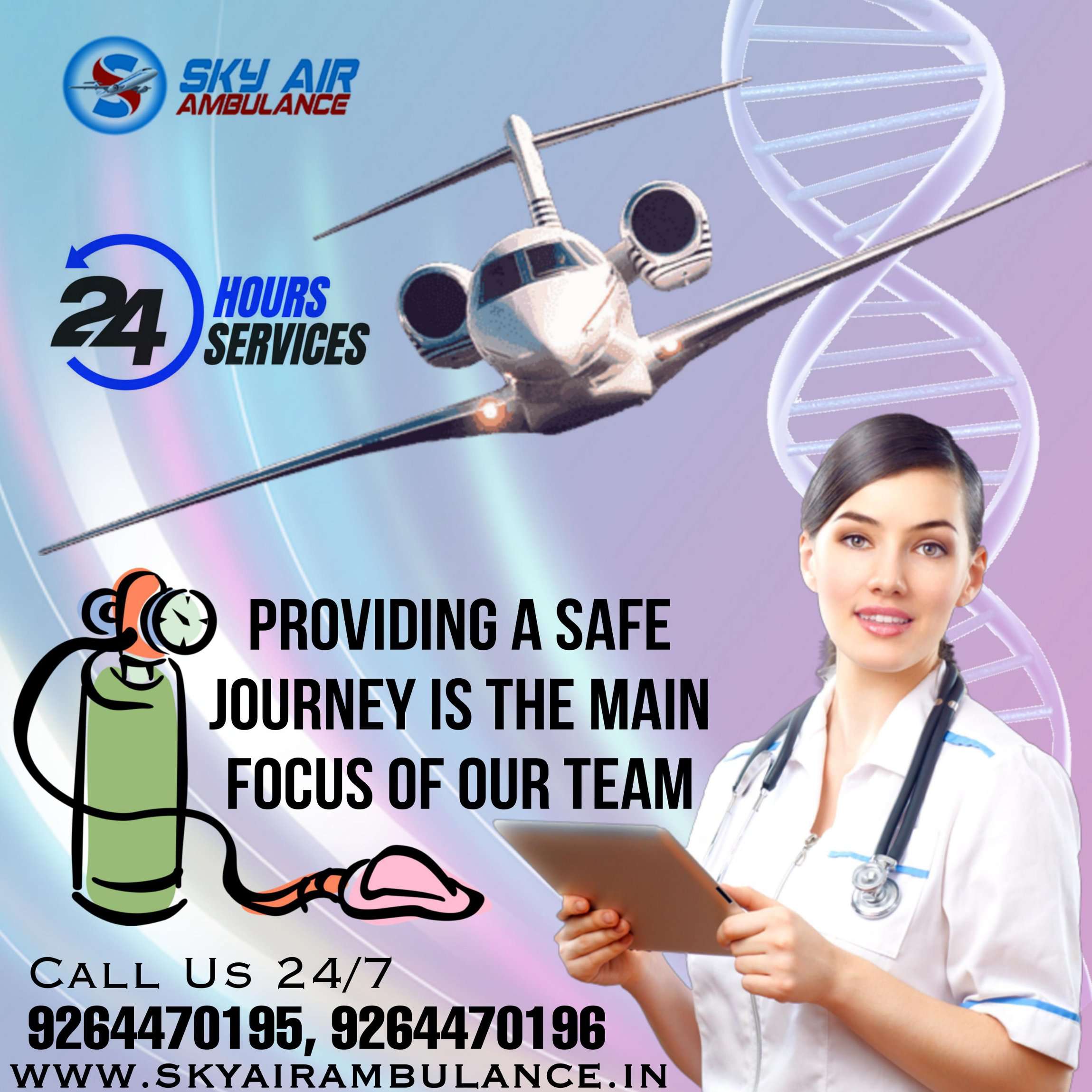 Get 24 Hours ICU Emergency Air Ambulance Services in Bangalore