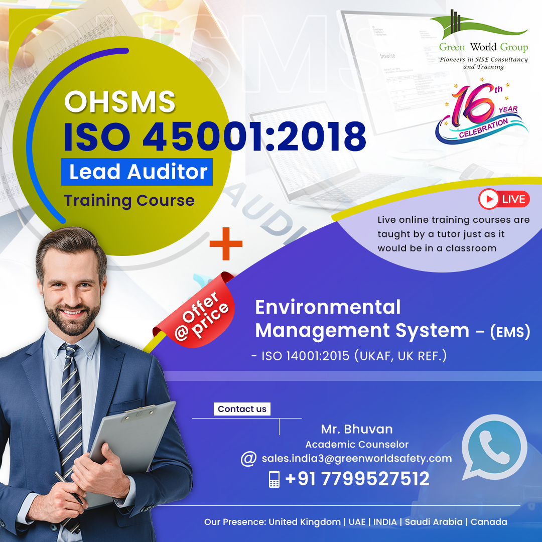 Enroll in Green World Group’s ISO 45001:2018 Course