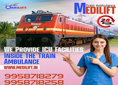 Avail Medilift Train Ambulance in Patna with Complete Medical Aid
