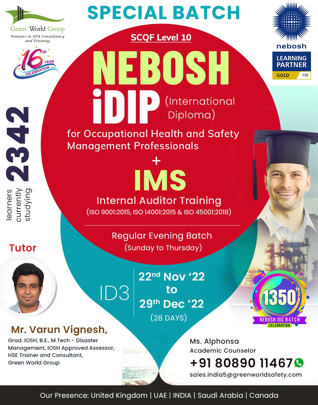 Green world’ s limited-period offer on Nebosh IDIP Course …